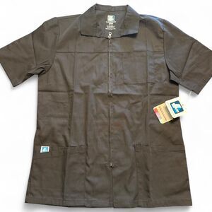 Adar men’s zippered black scrub top size XS, New NWT